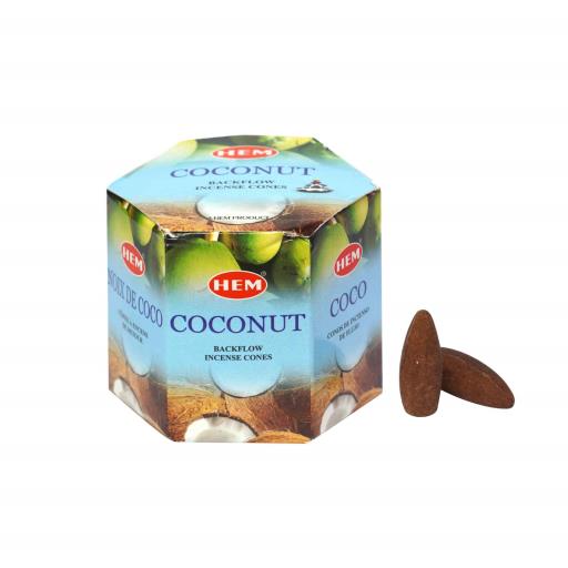 HEM Backflow Cones - Coconut Backflow Incense 40 Cones