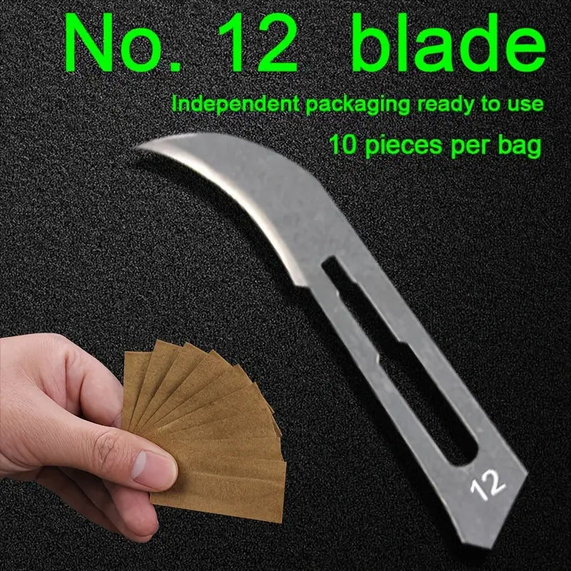 No. 12 Industrial Carbon Steel Blades (100pcs)