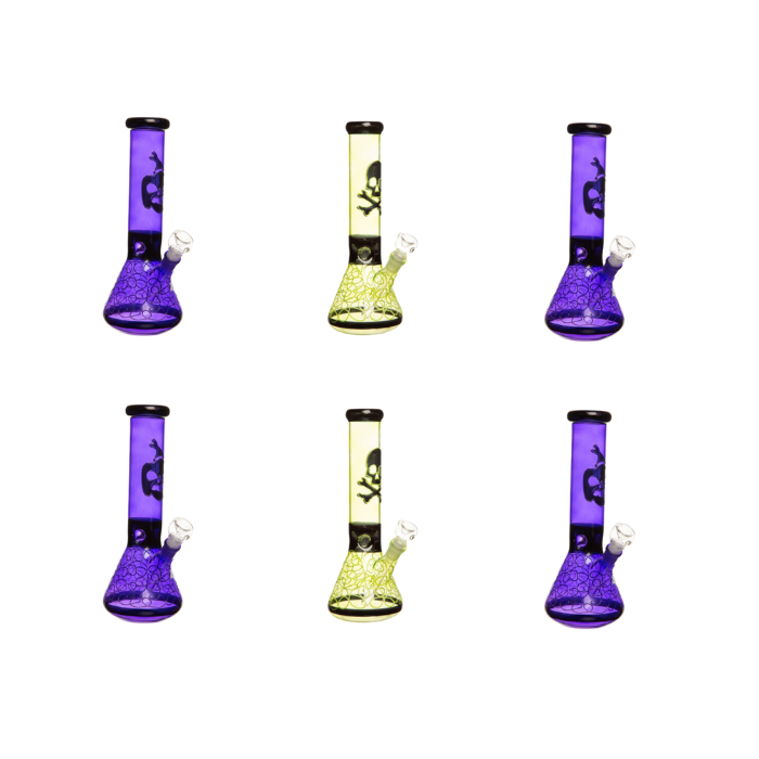 12" Blazing Neon Beaker Water Bong