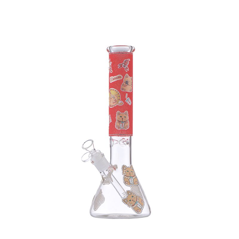 14″ 4mm Glass Beaker Bong - Kitty