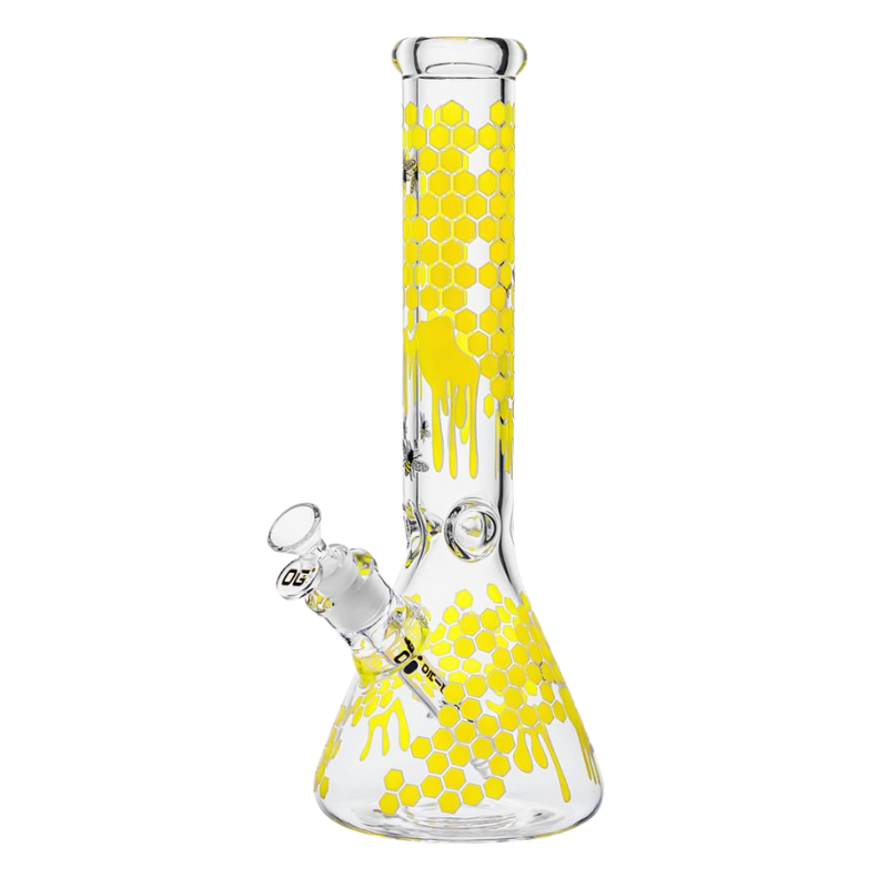 OG Original - 14" 7mm Glow-in-the-Dark Honeycomb Splash Beaker