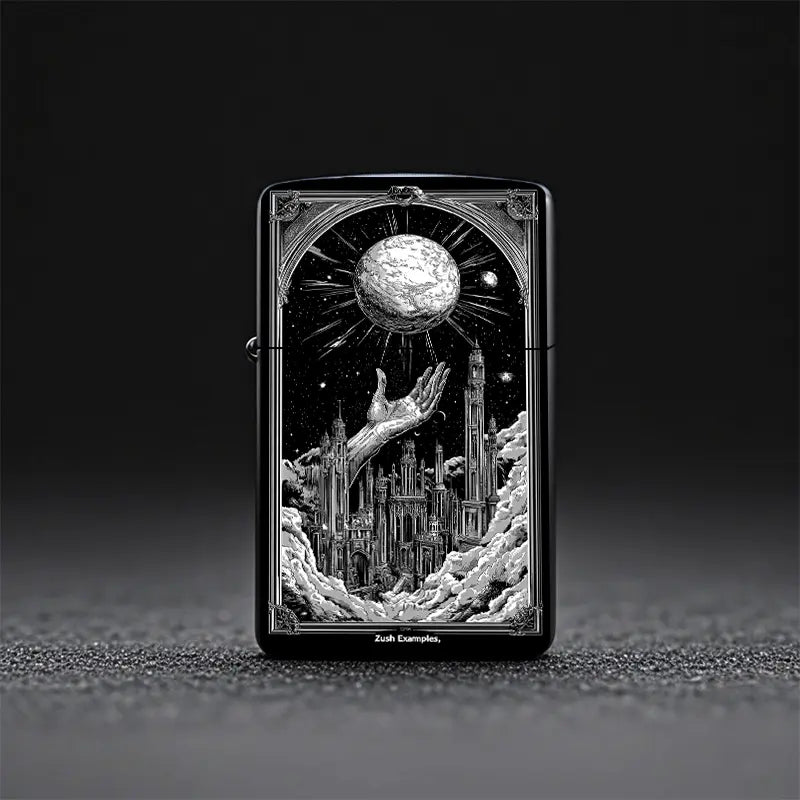 2D Enchanted Castle & Moonlight Scene Lighter Case
