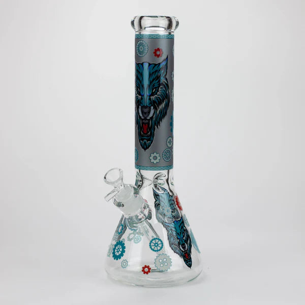 13.5" JJ Wolf Glow In The Dark Bong