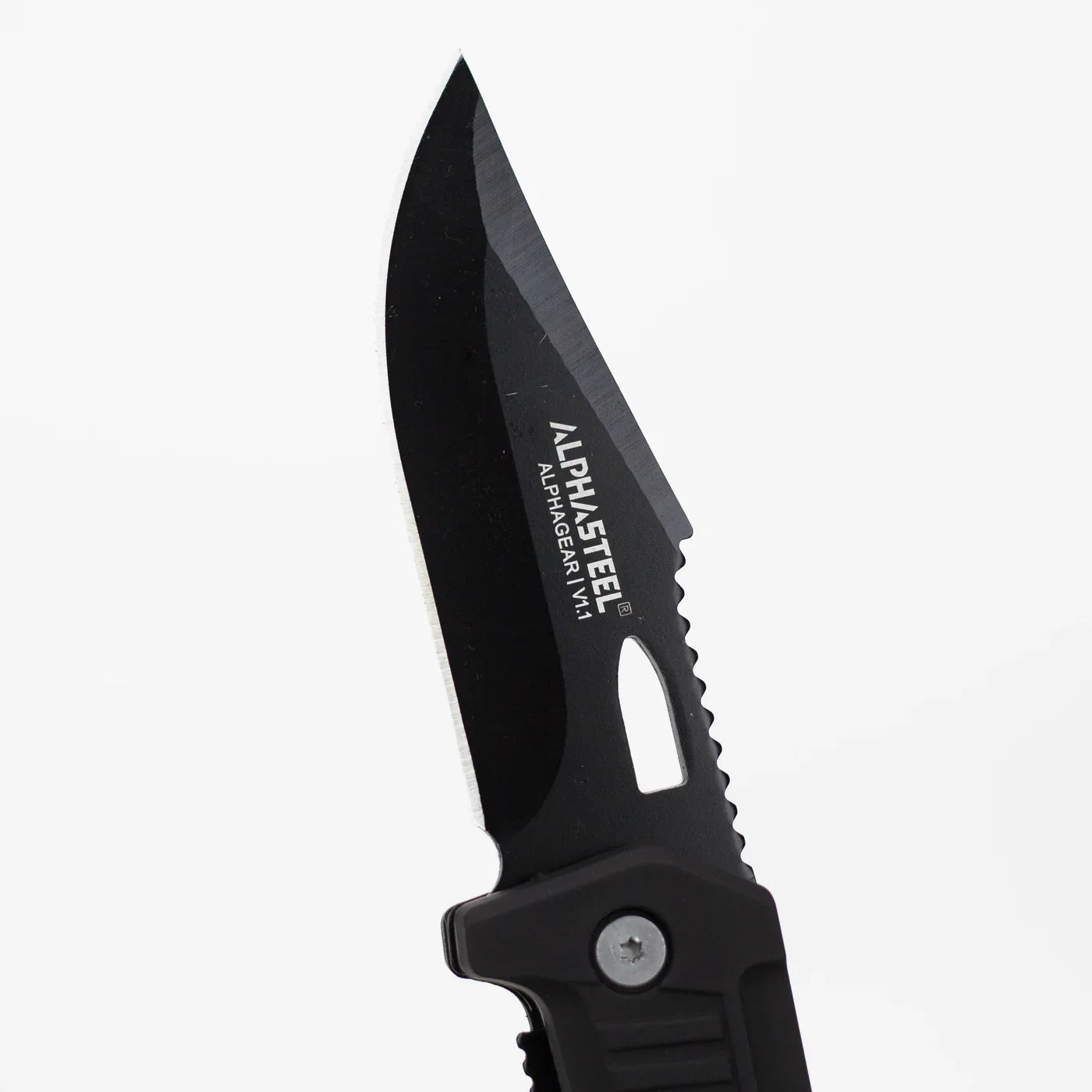ALPHASTEEL - 8" Hunting Knife - Black Star Fold