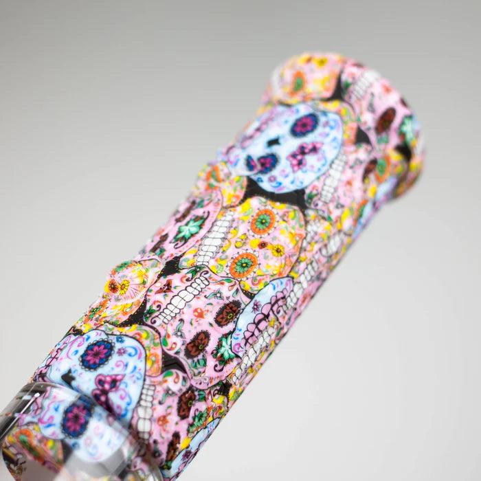 11" Graphic Silicone with glass percolator bong