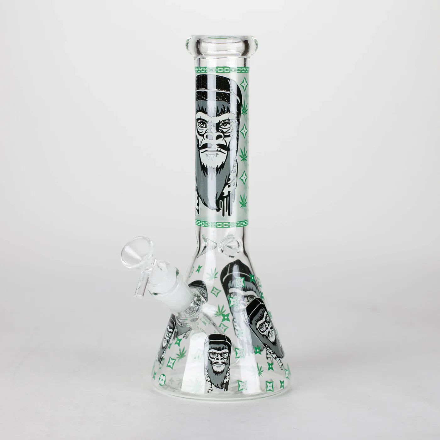 10" Gorilla Designs Glow In The Dark Beaker Bong