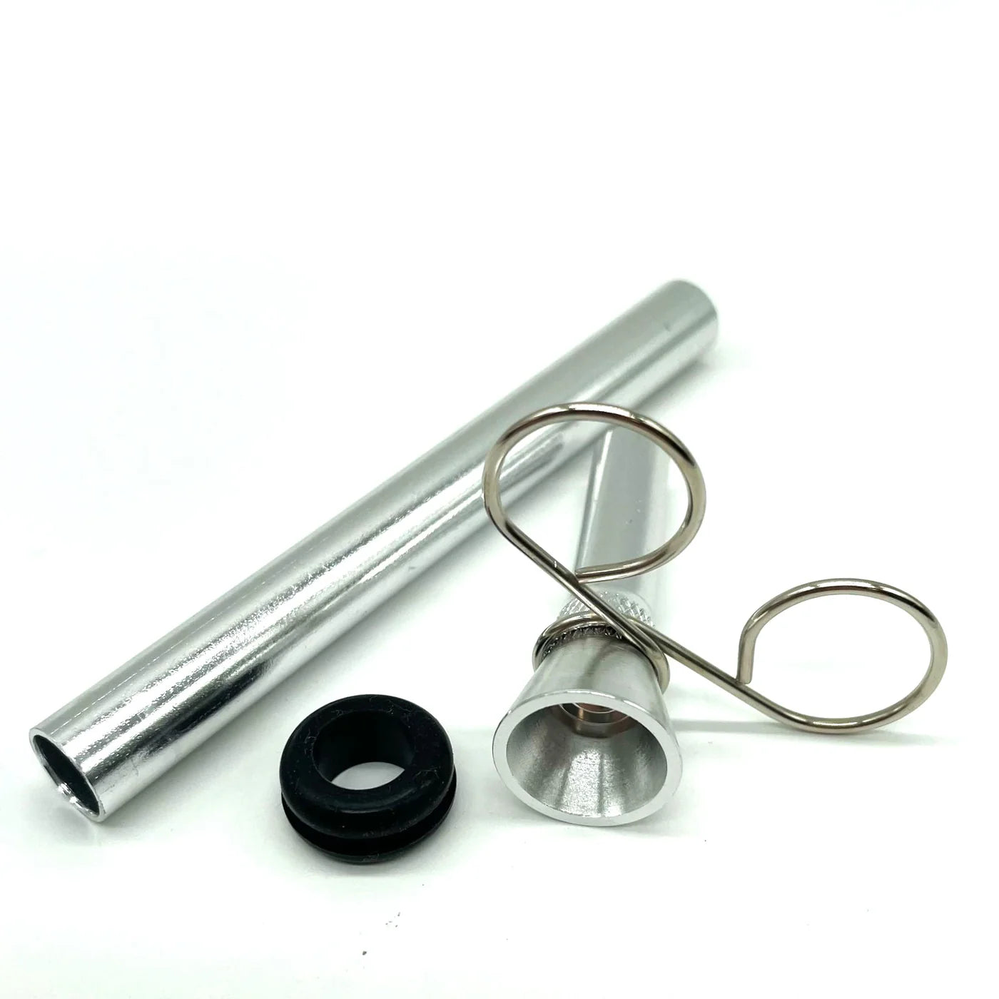 Metal Bowl Slide 4" with Pinch and Rubber Grommet