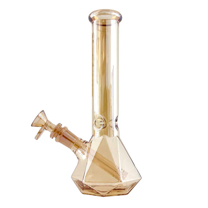 10" Geometric Hexagon Electroplated Glass Bong