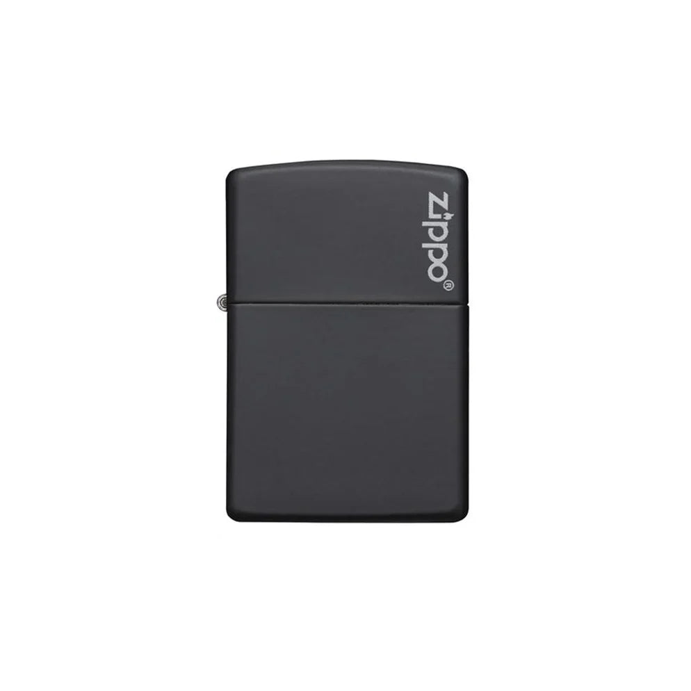 Zippo Lighter - Black Matte Zippo Logo