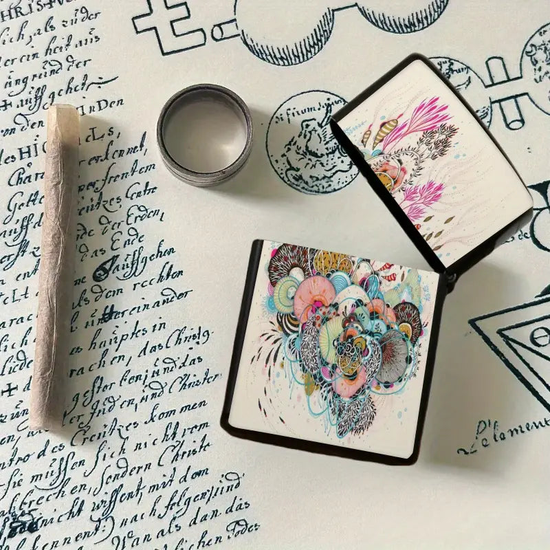 Artistic Floral Pattern Refillable Lighter Shell