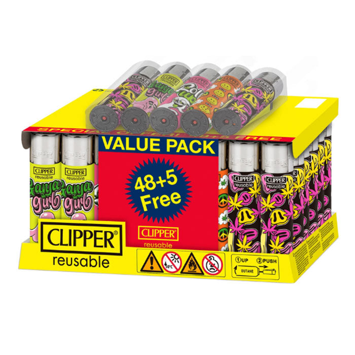 clipper reusable lighter cigarette roller Lighters Camo Mix (4ct) 0.882 Length Zig Zag Organic Metal Tray