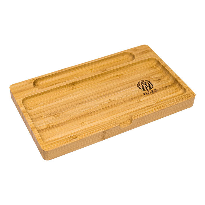 Maze - 10" x 6" Classic Bamboo Rolling Tray Rolling Tray