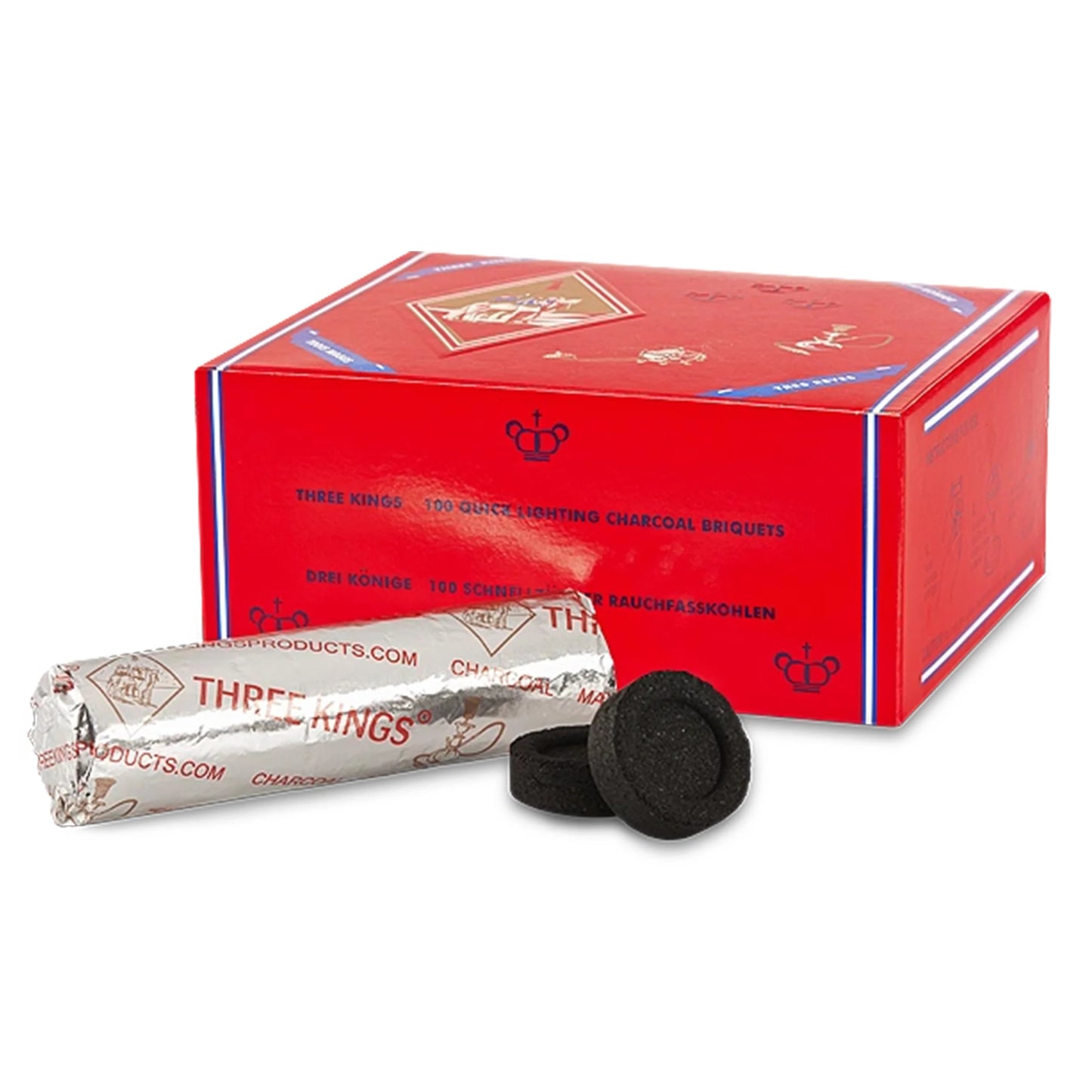 Three Kings 40mm, Charcoal Disk - 10 Tablets