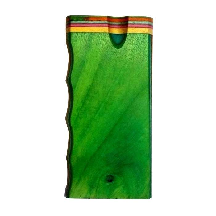Striped Coloured 4" Wooden Dugout with Grip