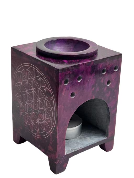 ZenN - Square Shape Diffuser w/ Engraved Flower Of Life Oil Diffuser