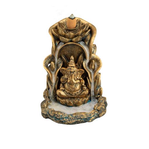 ZenN - Bronze Ganesha Backflow Incense Burner 5.6x4.5x5.4”
