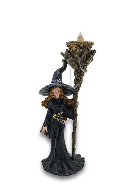 ZenN - Standing Witch Backflow Incense Burner 3.7x2.8x9”