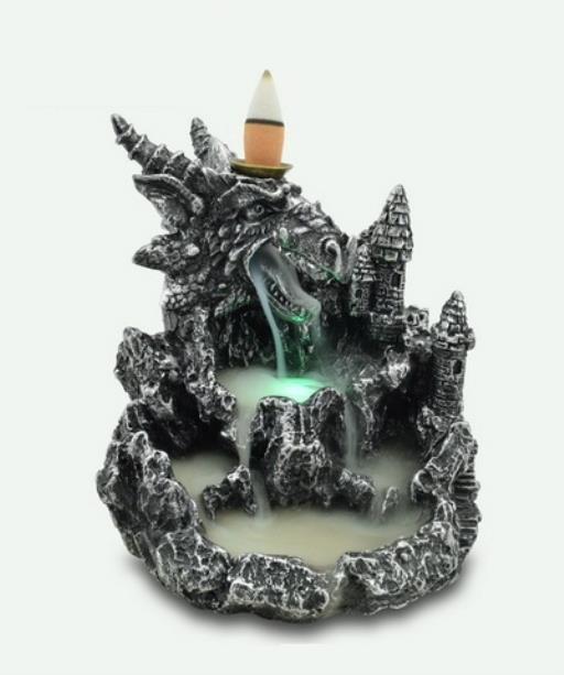 ZenN - Dragon Head LED Backflow Incense Burner 4.9x4.9x5”