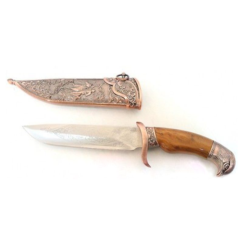 12.25″ Huntmaster Knife w/ Copper Eagle Pommel