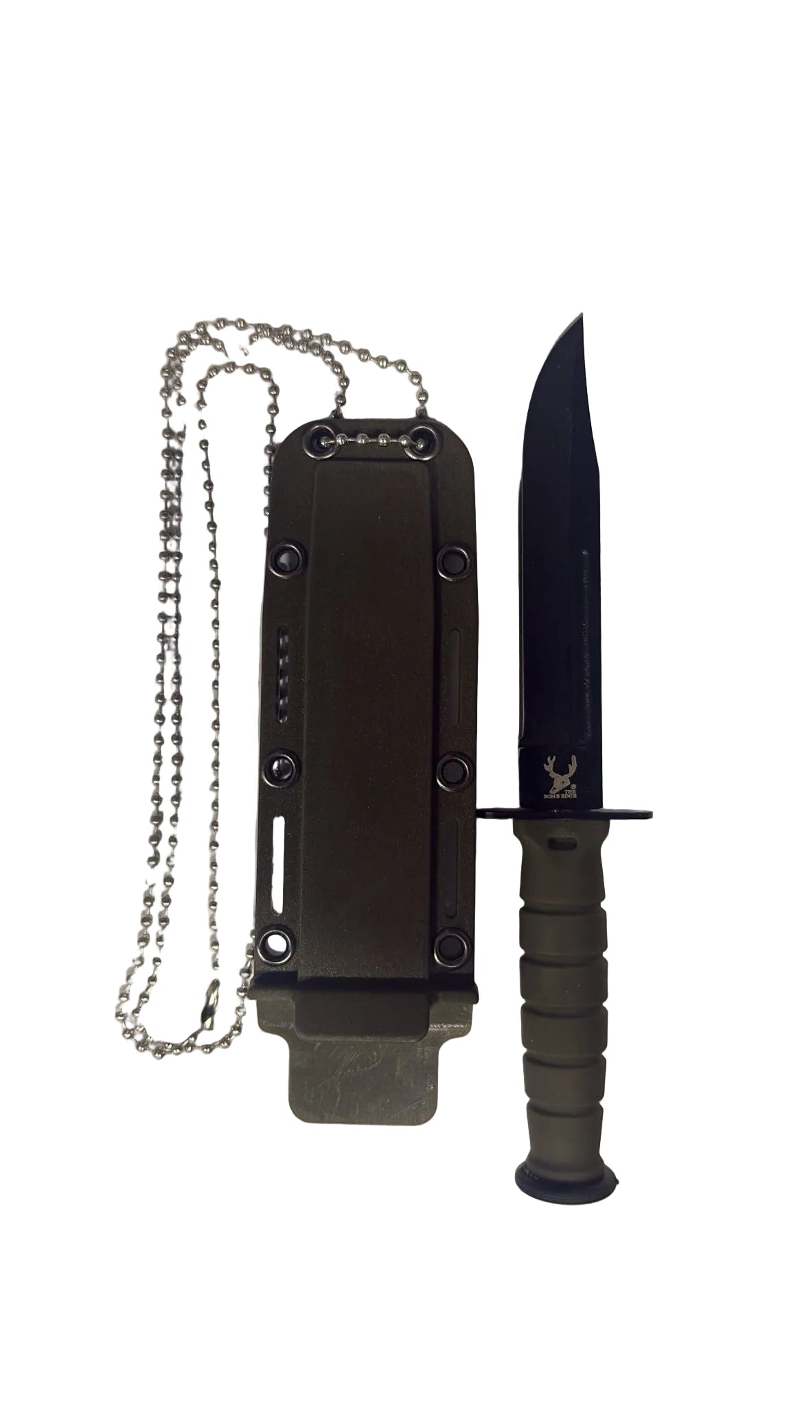 6″ Mini Survival Knife w/ Chain Holder & Sheath