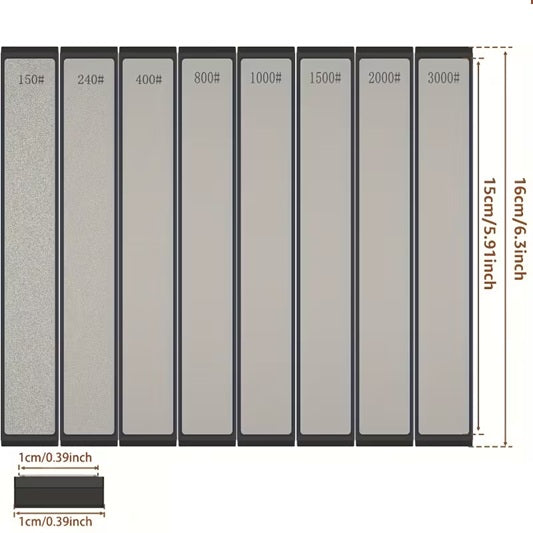 8pcs Diamond Whetstone Sharpening Set