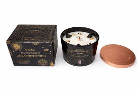 Goloka - Manifestations Aura Protection Black Obsidian Candle - 9oz