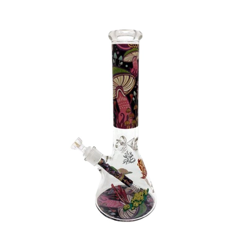 14″ 7mm Mushroom Design Exclusive License Glass Bong