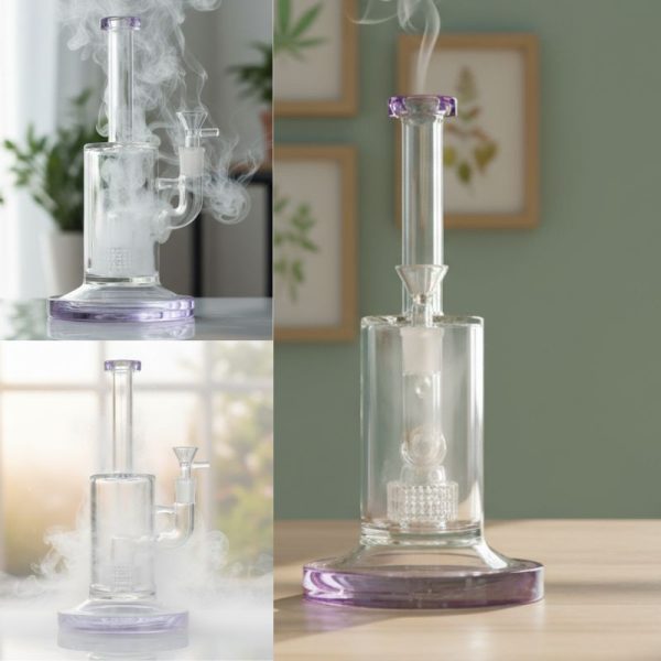 Xtreme - 10" Matrix Percolator Glass Water Bong w/ Colour Edge