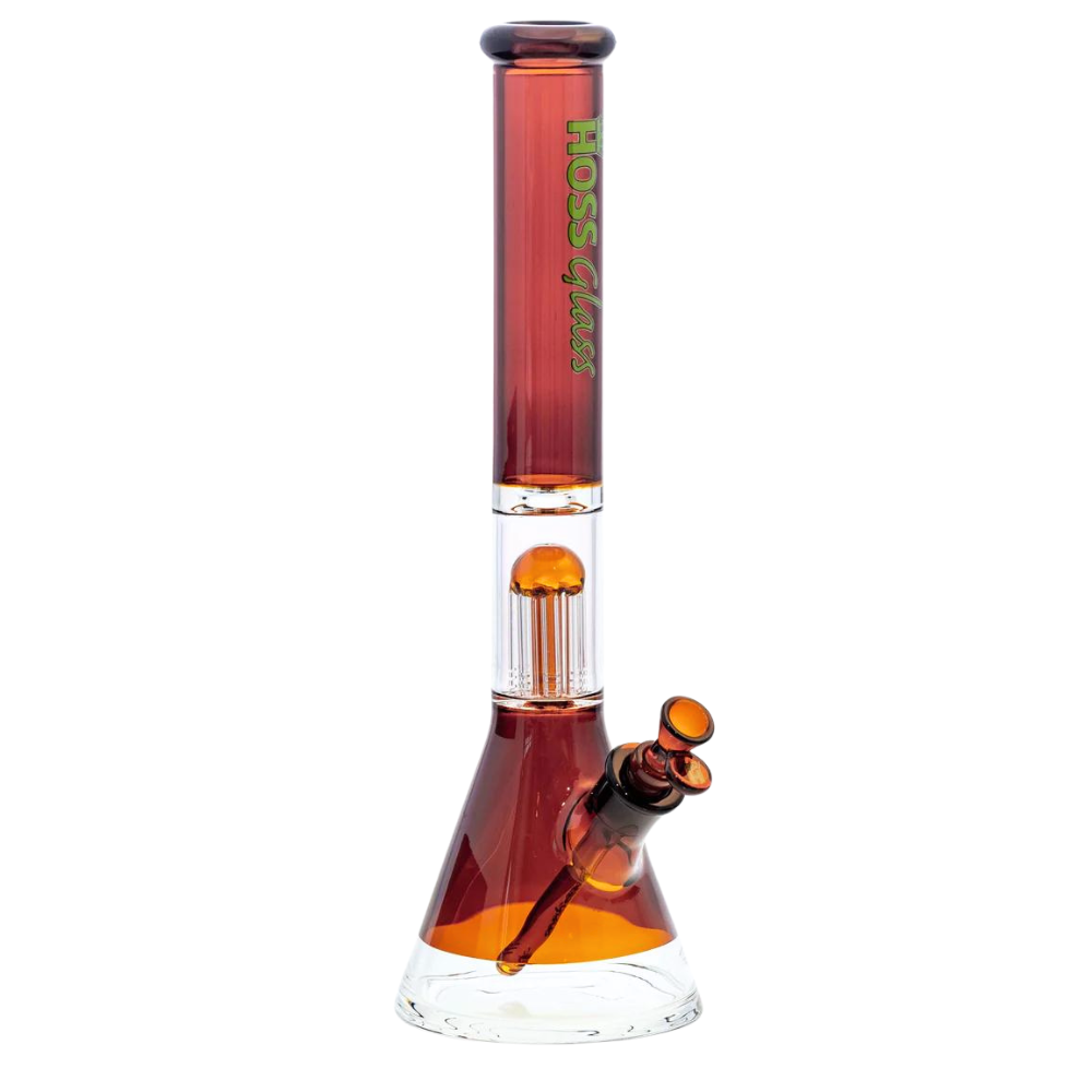 Hoss Glass - 18" 5mm Coloured Beaker w/ 8 Arm Tree Percolator