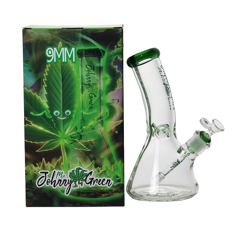 Johnny Green - 10″ 9mm Beaker Bent Neck w/ Grid Percolator Slide