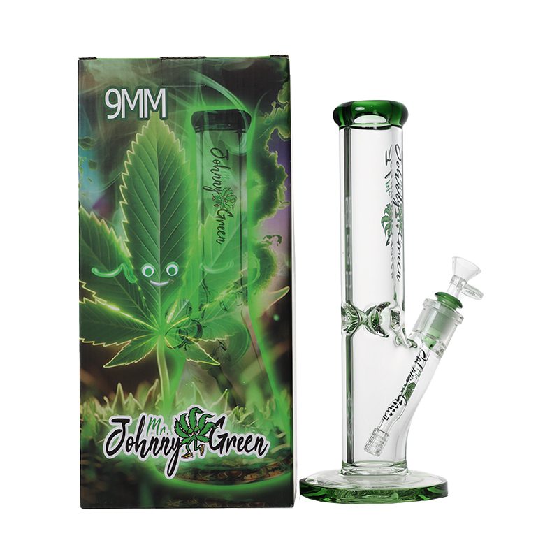 Johnny Green - 12″ 9mm Straight Tube w/ Grid Percolator Slide