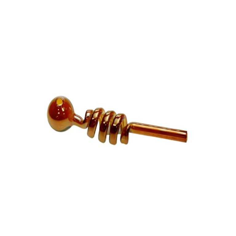 6″ Electroplated Scrawl Glass Bubble Pipe