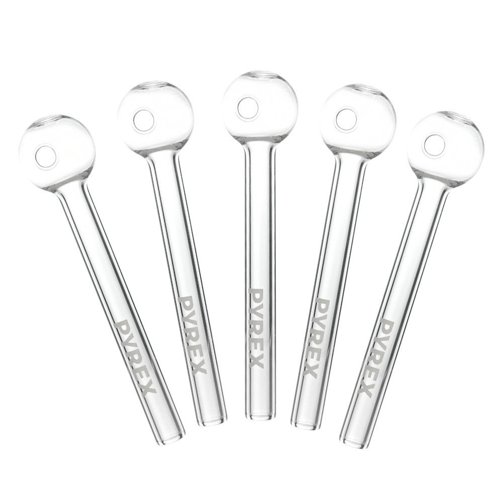 4.5″ Clear Glass Oil Pipe