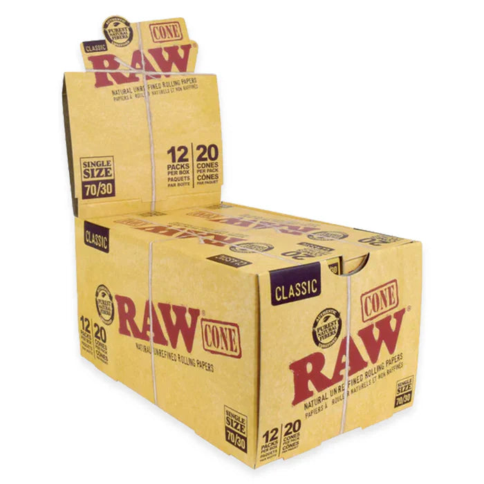 RAW - Classic Single 70/30 Pre-Rolled Cones