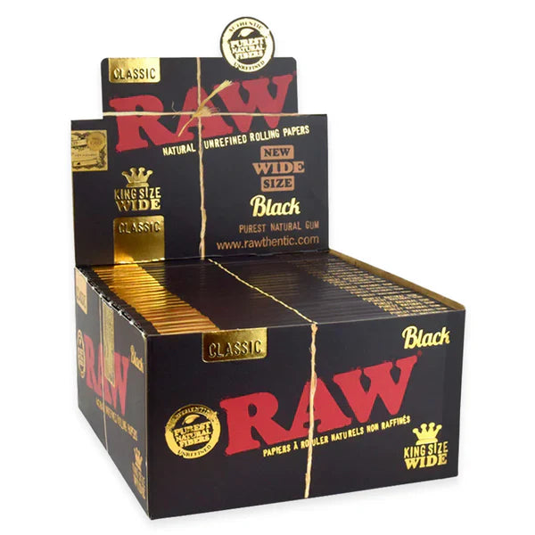 RAW - Black King Size Wide Rolling Papers