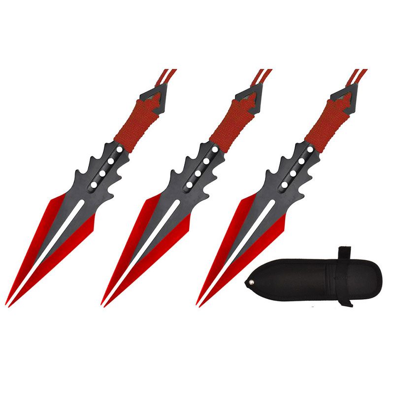 7.5" Split Blade Throwing Knife Set