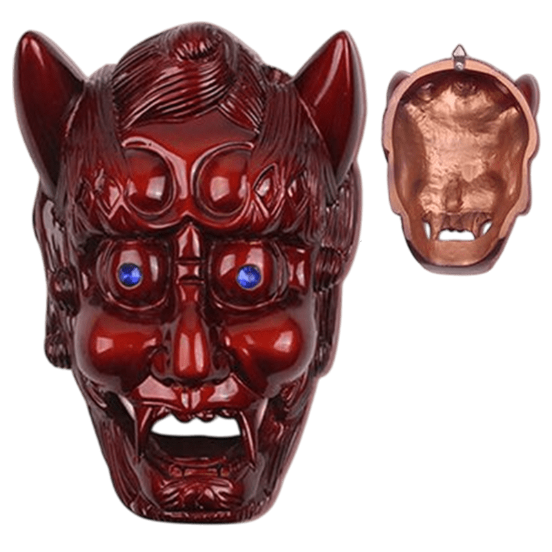 9″x6.5″ Demon Face Sai Holder - Red