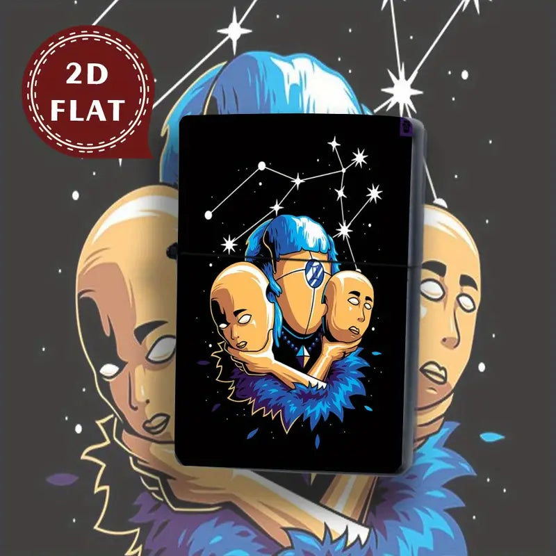 2D Retro Cosmic Elements Abstract Human Figures Lighter Shell