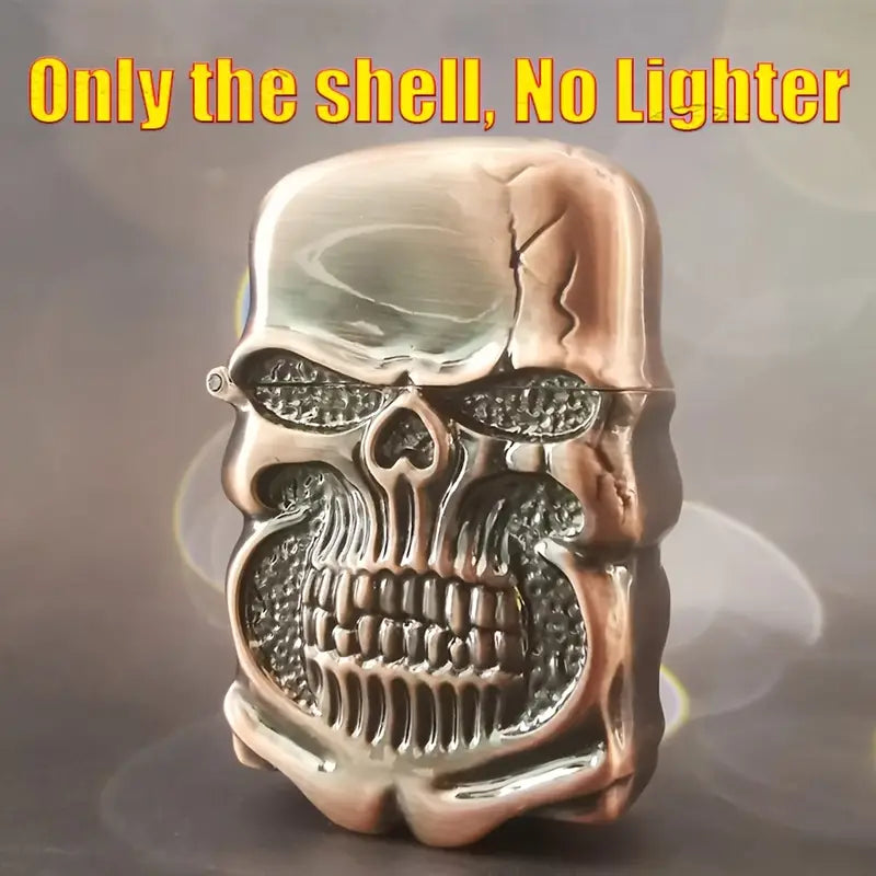3D Relic Skull Double-Sided Bone Pattern Protective Lighter Case