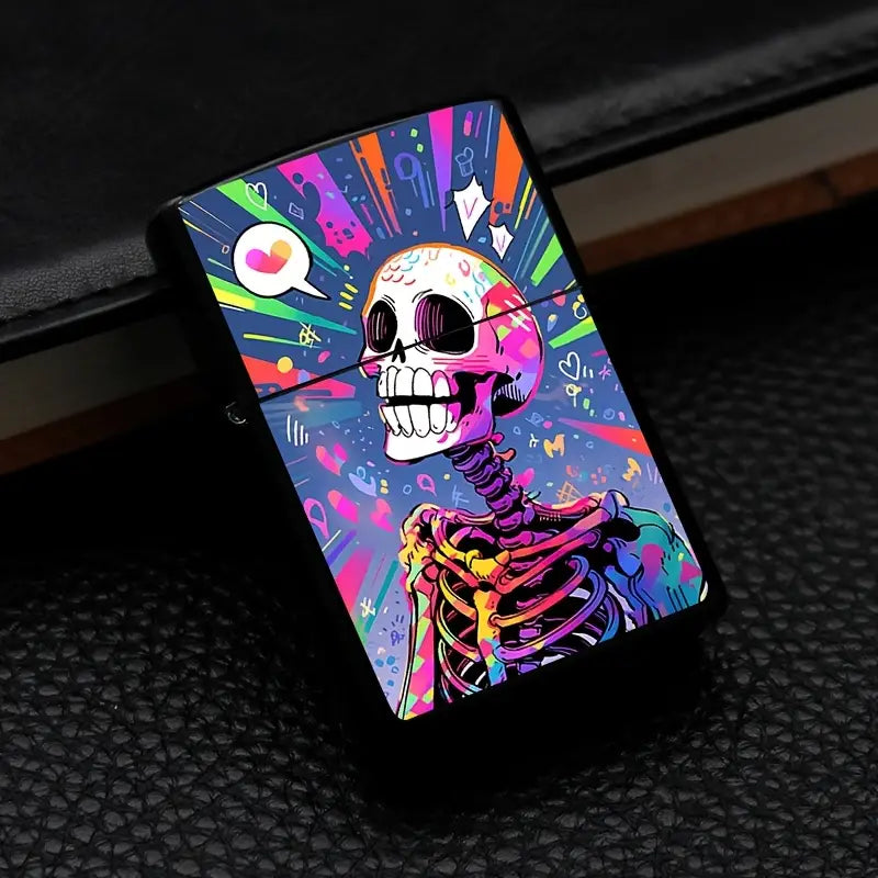 Colourful Skull Design Lighter Case