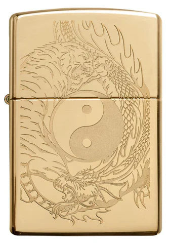 Zippo Lighter - Tiger Dragon Design