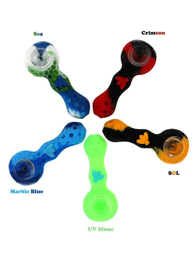 Stratus 4" Silicone Bee Spoon Pipe