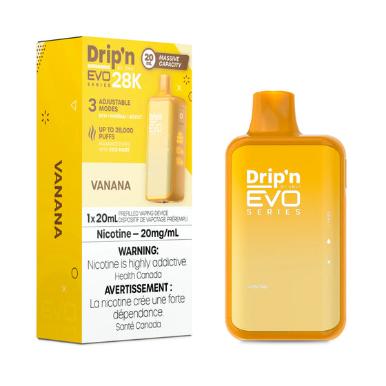 ENVI Drip'n EVO SERIES 28K Vape jetable rechargeable 20 ml