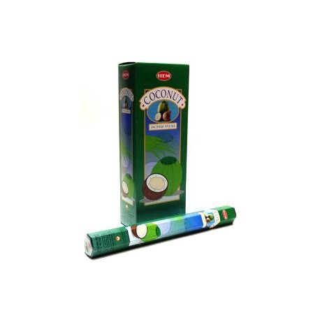 HEM Coconut 9″ Incense Sticks – Hex Box (20g)
