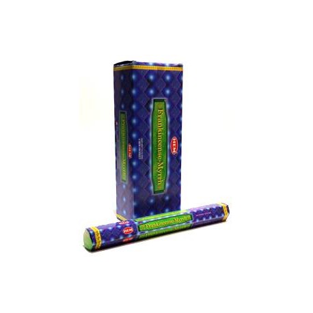 HEM Frankincense Myrrh 9″ Incense Sticks – Hex Box (20g)