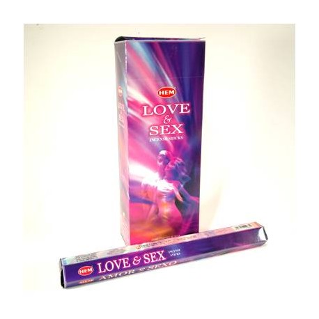 HEM Love and Sex 9″ Incense Sticks – Hex Box (20g)
