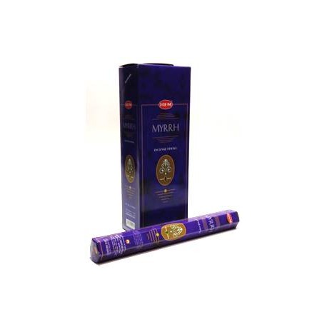 HEM Myrrh 9″ Incense Sticks – Hex Box (20g)