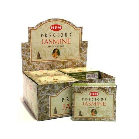 HEM - Precious Jasmine Incense Cones (10 Cones)