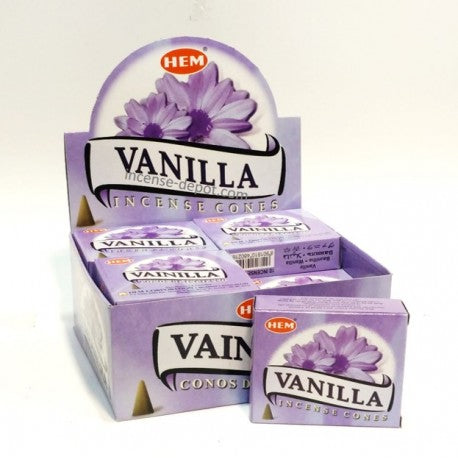 HEM - Vanilla Incense Cones (10 Cones)