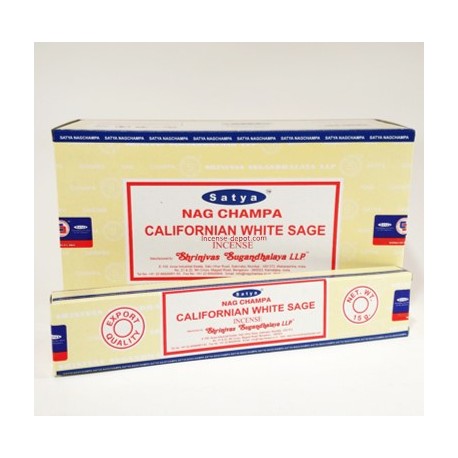 Satya Nag Champa - Californian White Sage Incense Sticks 15g